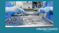 A sterile processing technician organizing surgical instruments on a table in a clean room environment (Adobe Stock 938500017 By PondLord)