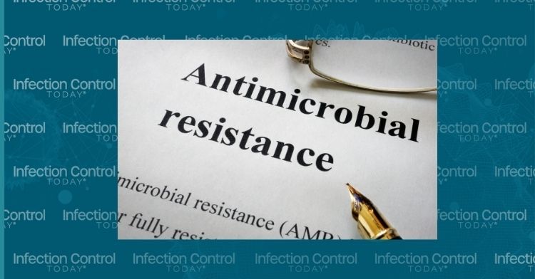 Paper with words antimicrobial resistance (AMR) and glasses. (Adobe Stock 126570978 by Vitalii Vodolazskyi)