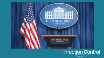 Politics of White House and the President of the United States. Podium speaker tribune with USA flags and a sign of White House (Adobe Stock by Maksym Yemelyanov)