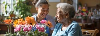 A long-term care facility's nurse ministering to an elderly woman. (Adobe Stock 690038114 by tongpatong)