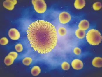 microscopic image of influenza virus