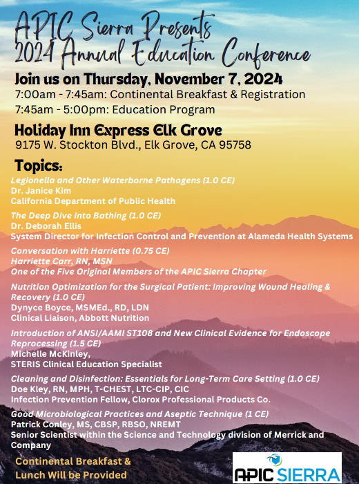 APIC Sierra: Northern California and Northwestern Nevada https://community.apic.org/sierra/home