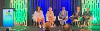 Sadé L. Rolon, MBA, CMIP, CHESP, T-CHEST, T-CSCT, the regional director of operations for Sodexo’s Healthcare Division,  Julie Mangino, MD, infectious disease specialist at The Ohio State University Medical Center, Columbus, OH,  James “JJ” Odom, MBA, CHESP, CMIP, T-CHEST, the university director of buildings & grounds at UConn Health, Farmington, Connecticut,  Christopher Dugard, MS, director for the Division of Infection Control Devices in the Office of Surgical and Infection Control Devices, FDA/Center for Devices and Radiological Health.  and Elizabeth “Liz” Claverie, MS, (retired CAPT, 0-6) vice president, regulatory strategic liaison for Steris.  (Image credit: Author)
