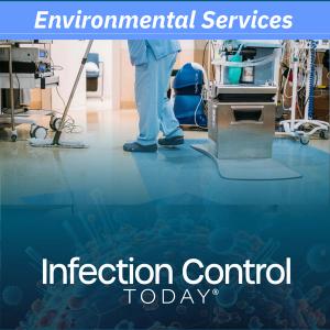Concept photo of a hospital worker doing cleaning in operation room  (Adobe Stock 248152636 by karrastock)