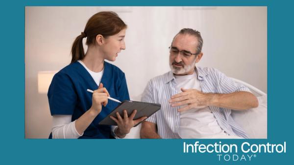 The elderly man is receiving care from a private nurse at home because of his illness.  (Adobe Stock 1867330481 by Aphisara)