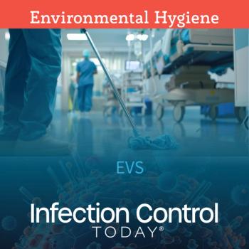 An environmental hygiene worker cleans the floors in a medical environment.  (Adobe stock 827394810 by ChaoticMind) 