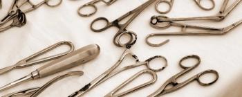 rusted contaminated medical instruments