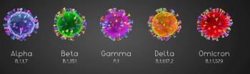 Alpha, Beta, Gamma, Delta, Omicron COVID-19 variants