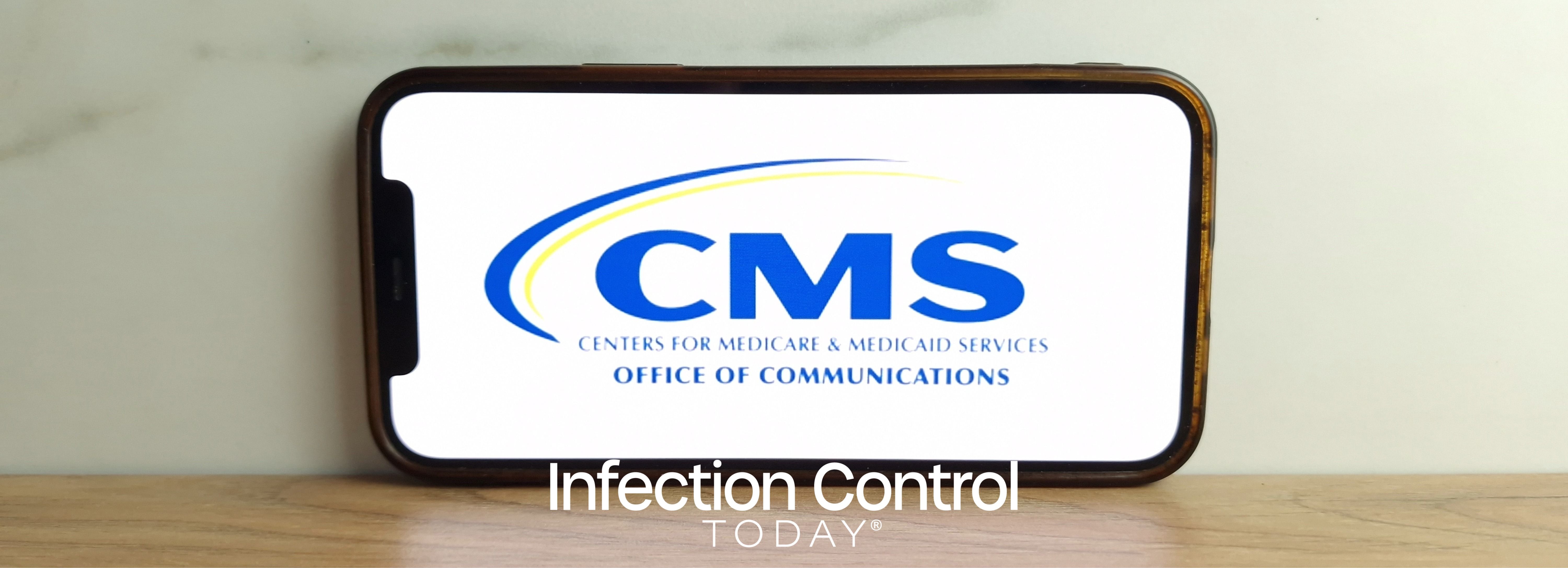 CMS Centers for Medicare and Medicaid Services US federal agency logo displayed on mobile phone screen (Adobe Stock 614833859 by piter2121)