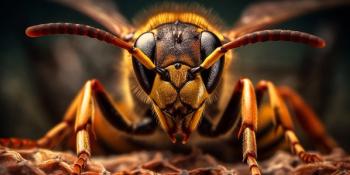 Wasp Macro Shot (Adobe Stock 608364342 by samarpit)