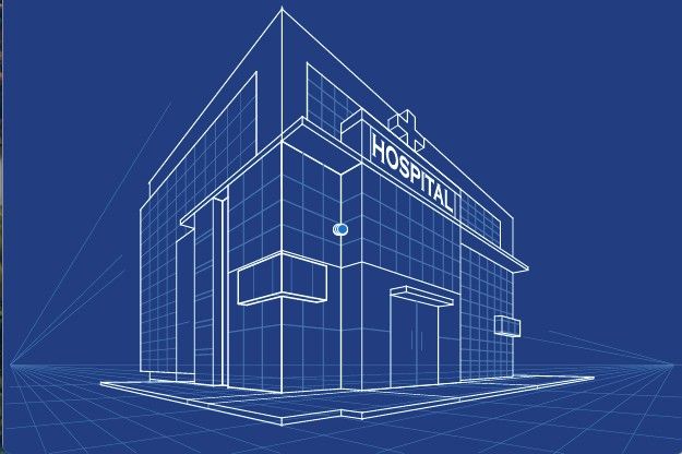 blueprint of a hospital