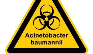 Carbapenem-resistant Acinetobacter baumannii warning sign. 