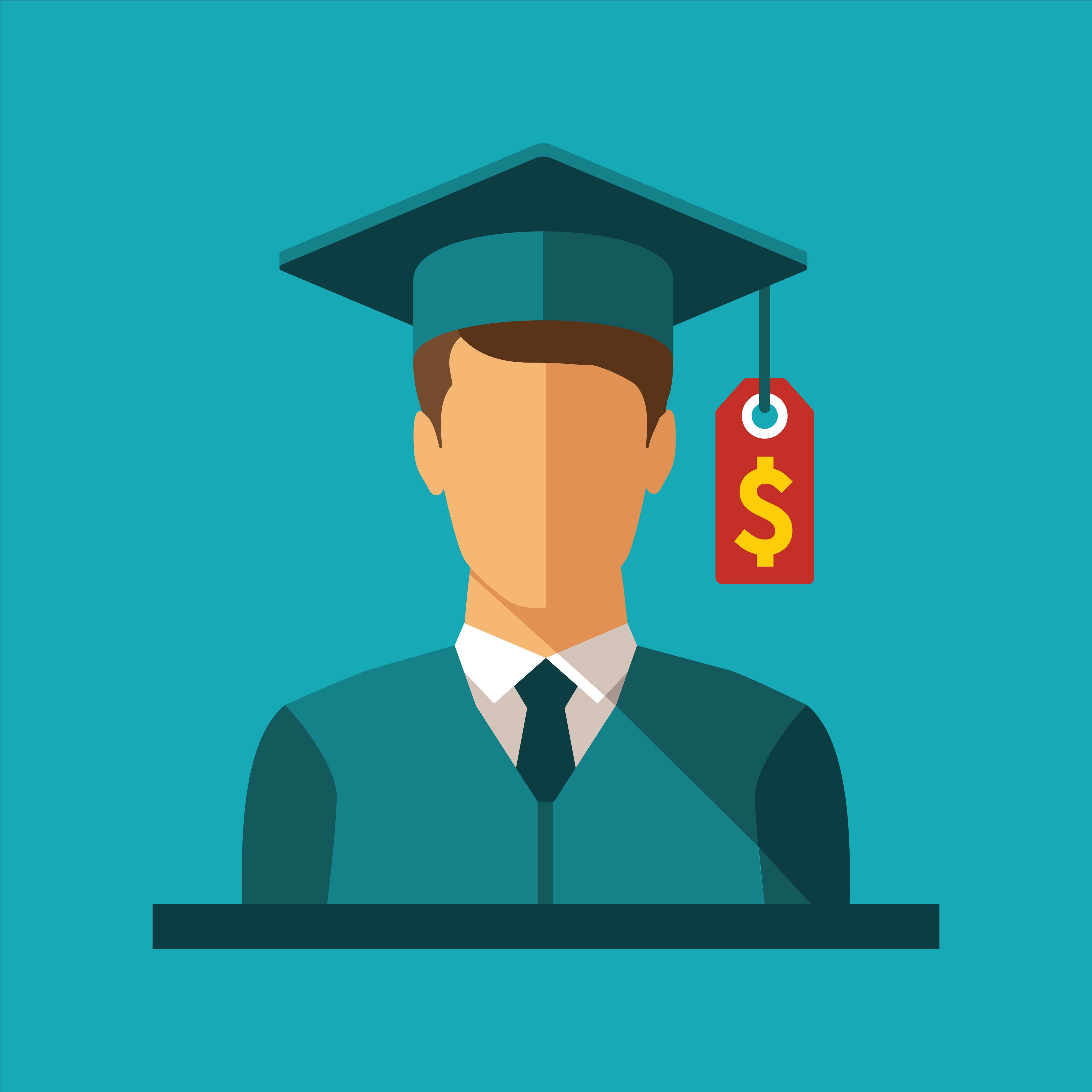 student loans cap and gown