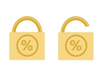 percentage lock locked and unlocked