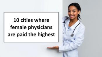 female doctor presenting