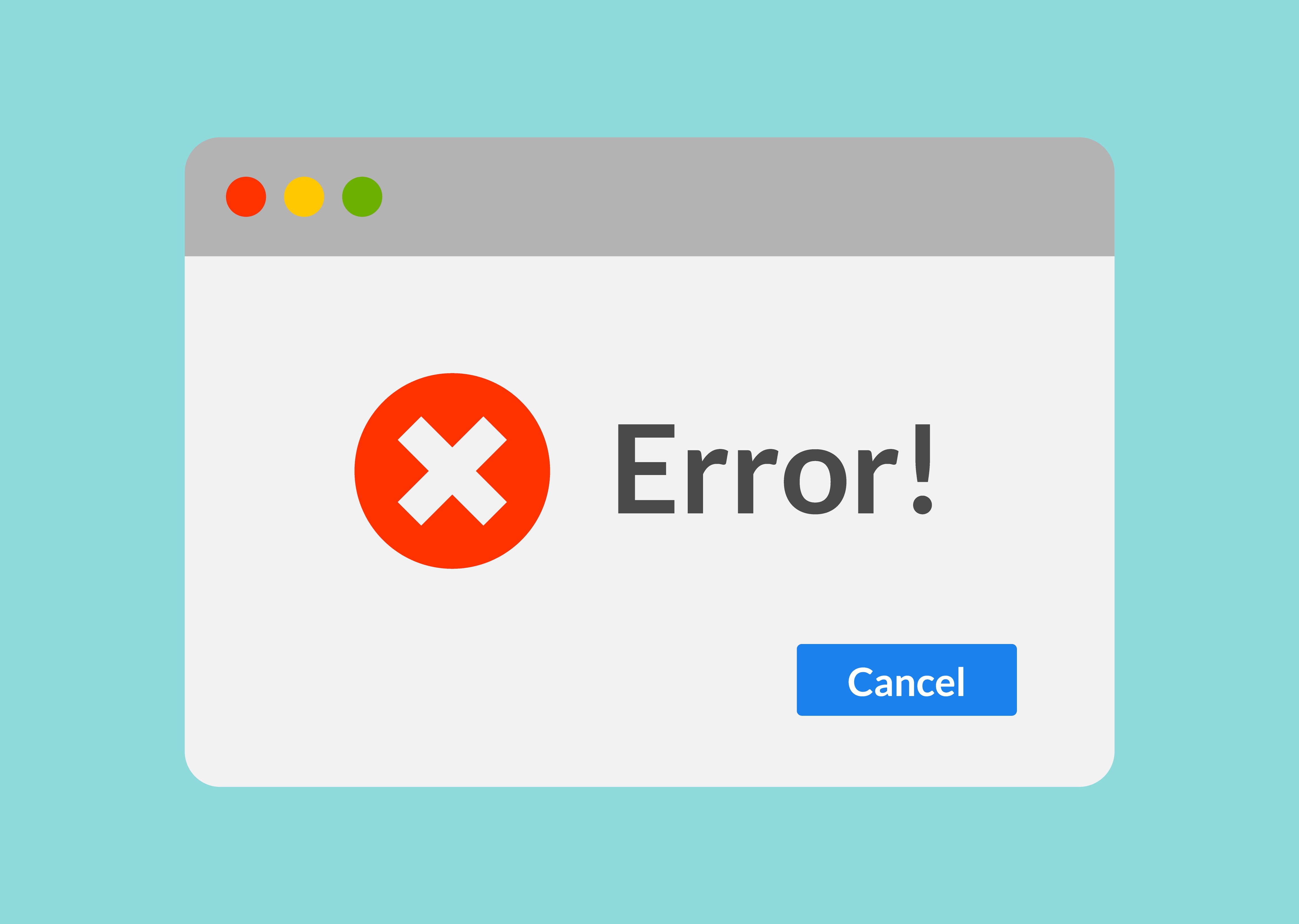 error message