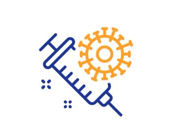 vaccine concept syringe and virus