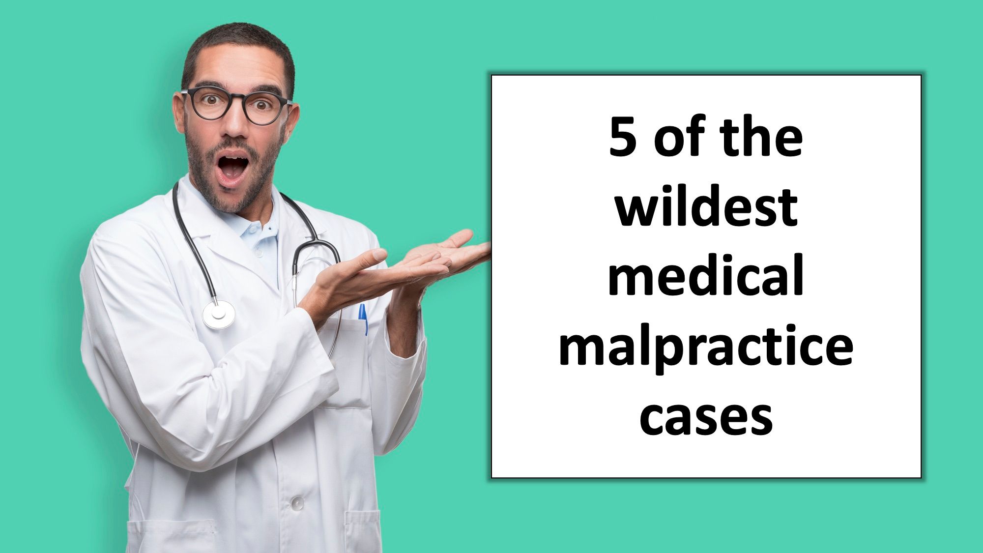surprised doctor pointing