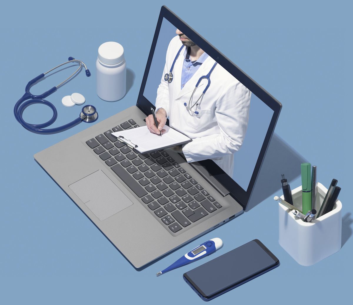 telehealth telemedicine laptop concept: © stokkete - stock.adobe.com