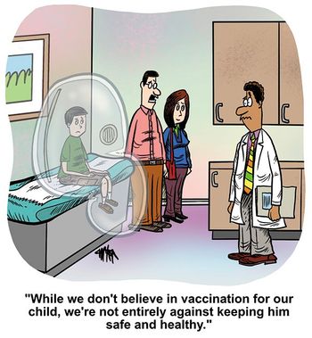 Anti-vax parents take some steps to protect their child