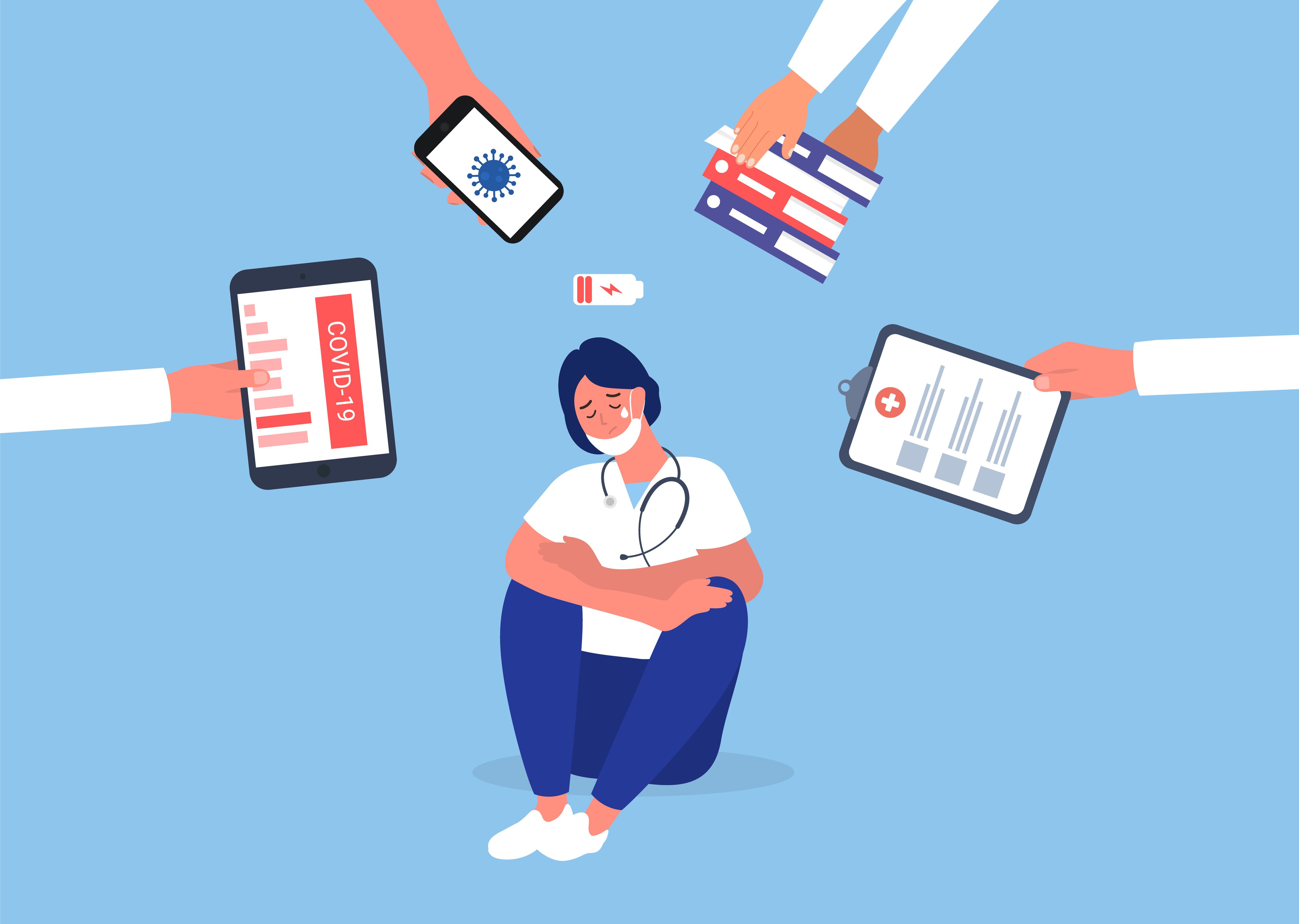doctor feeling overwhelmed