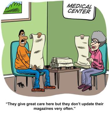 Outdate magazines are a staple of doctors' offices