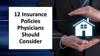 male insurance agent covering house with hands