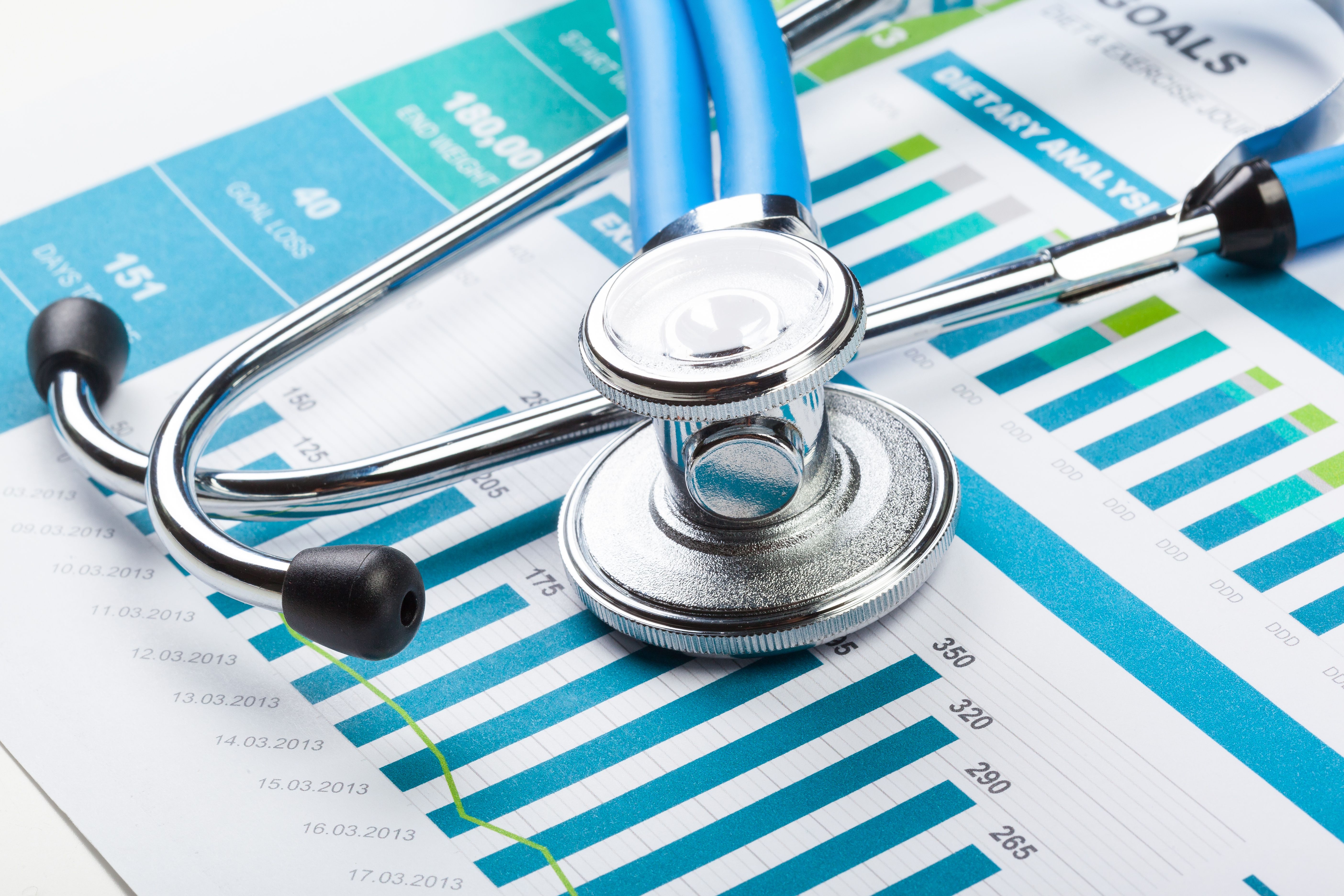 financial report stethoscope