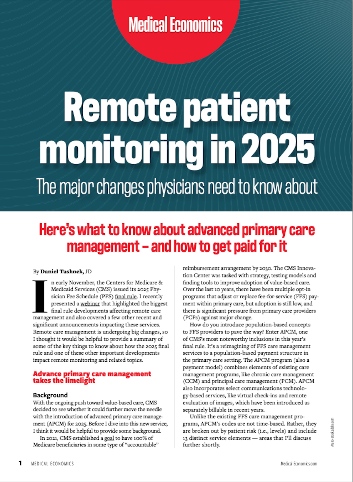 Remote patient monitoring: Updates on advanced primary care management for 2025