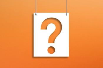 question mark orange background