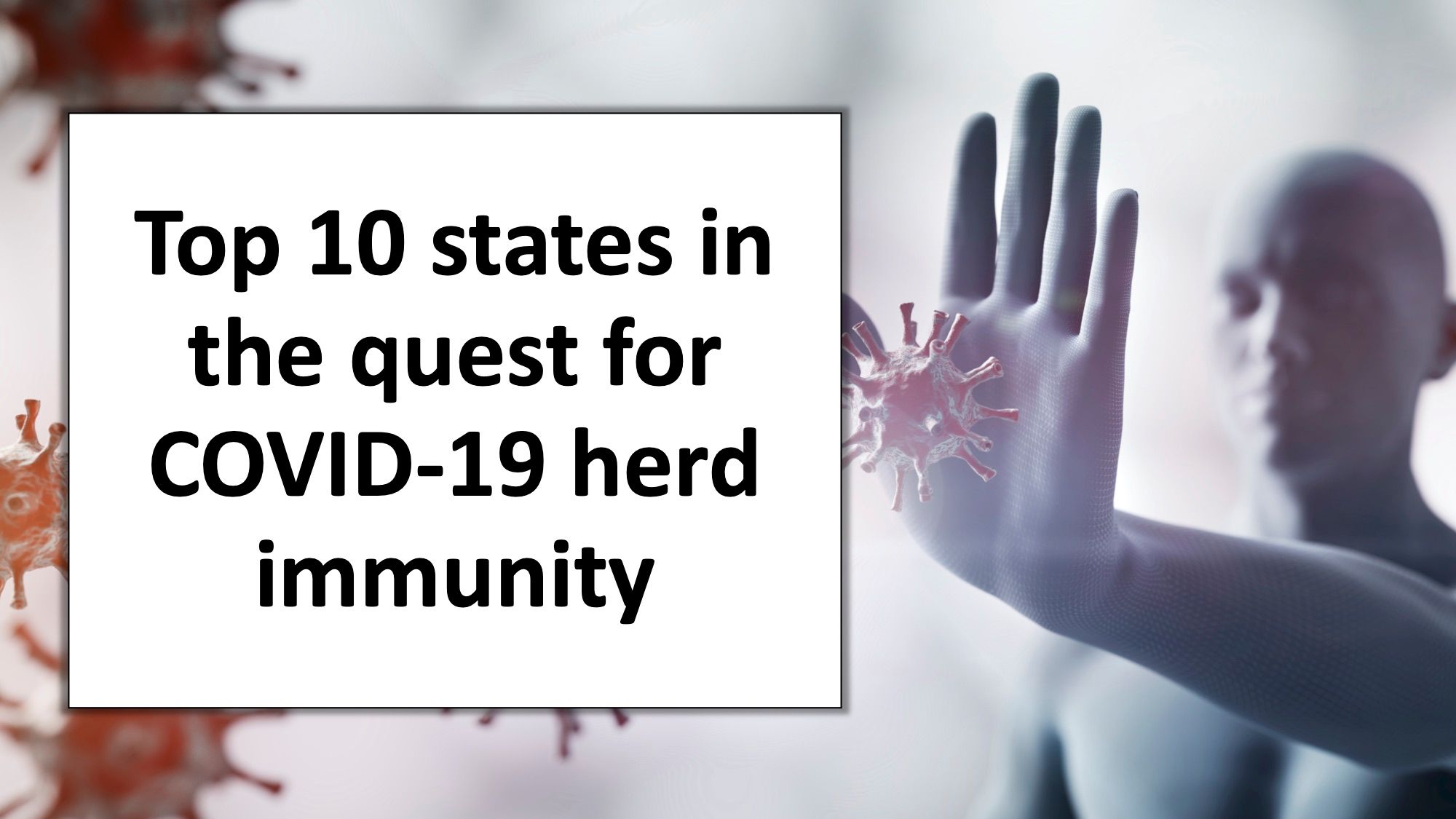 Top 10 states in the quest for COVID-19 herd immunity