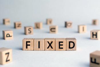 fixed word in block letters