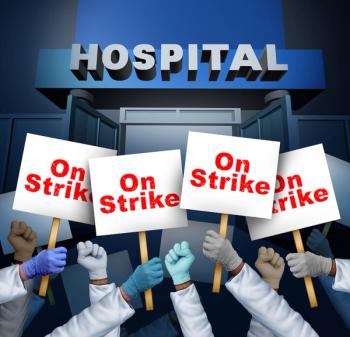 hospital workers on strike: © freshidea - stock.adobe.com