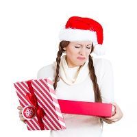 Woman unhappy with gift