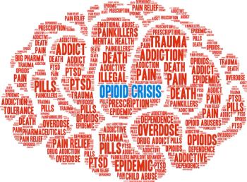 opioid crisis brain word cloud: © arloo - stock.adobe.com