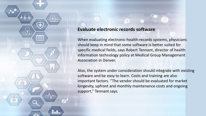 Evaluate electronic records software