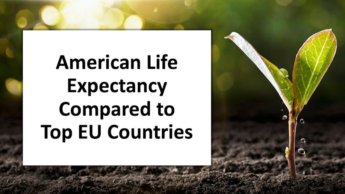 American life expectancy compared to top EU countries