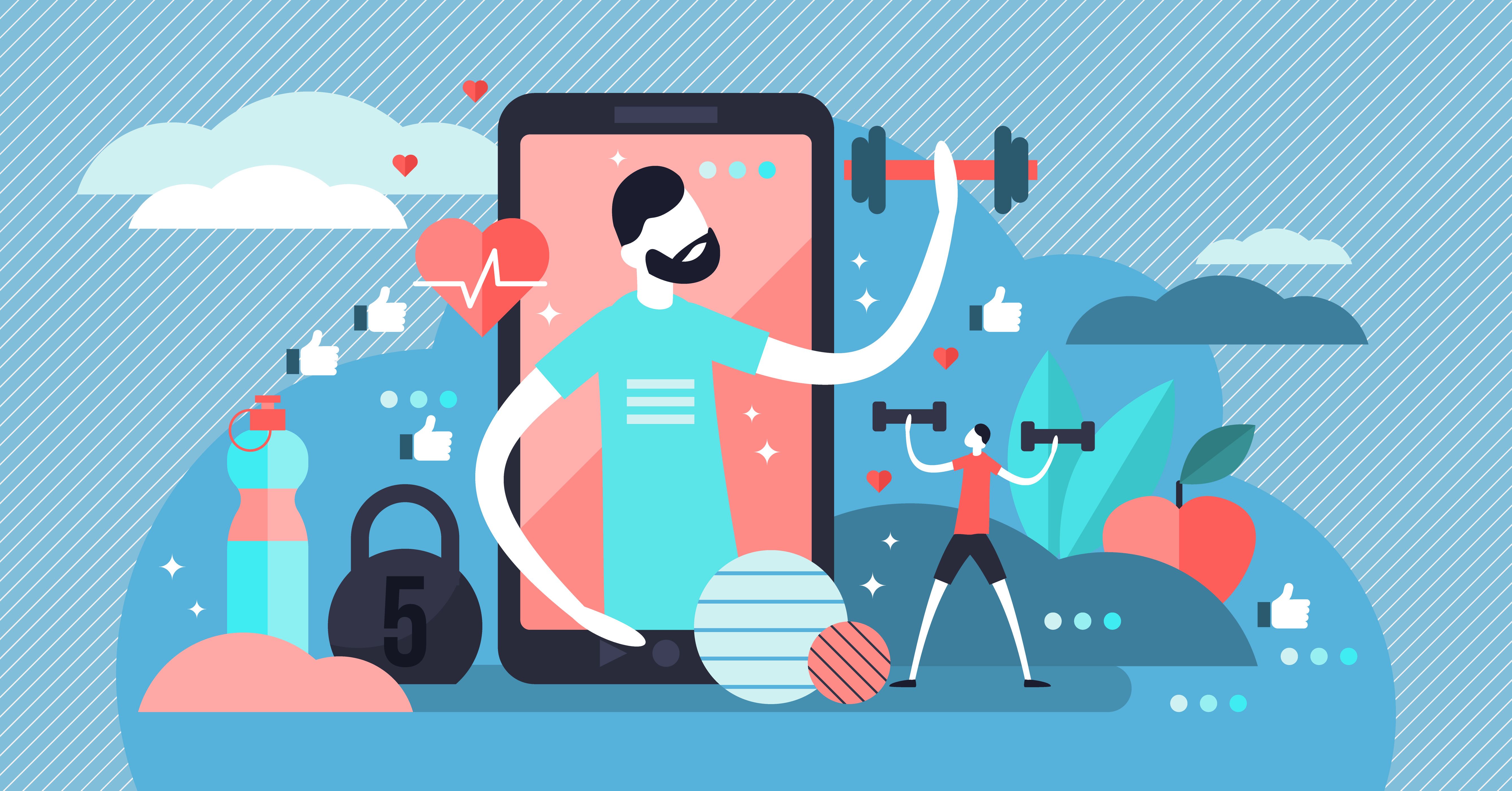 training concept man lifting weights