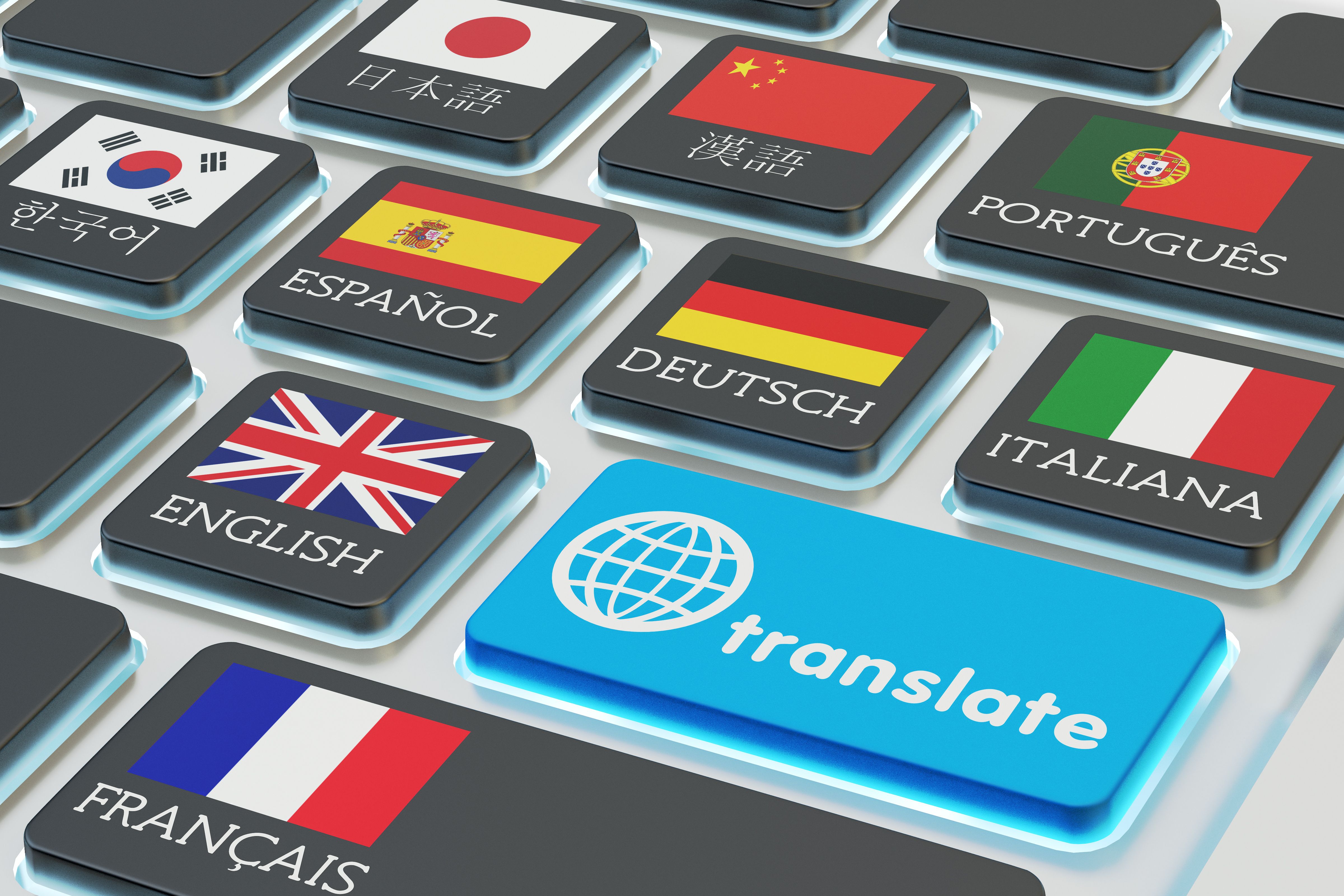 keyboard with national flags ©Cybrain-stock.adobe.com