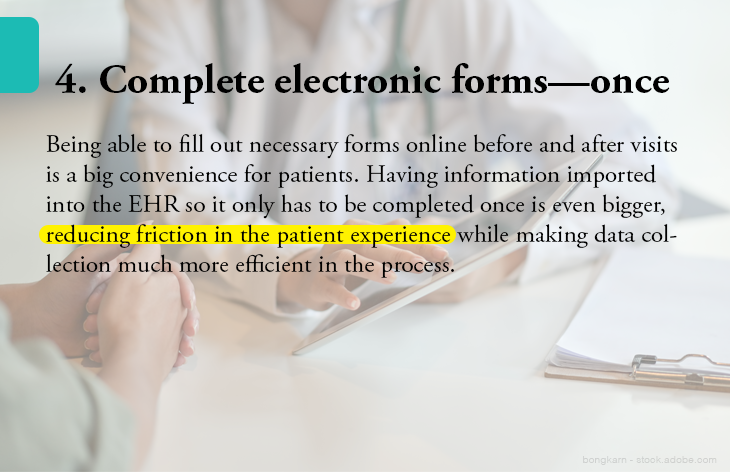 4. Complete electronic forms—once