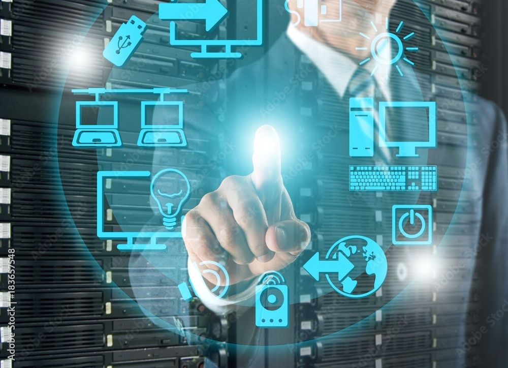 Man's finger illuminating images representing interoperability ©BillionPhotos.com-stock.adobe.com