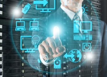 Man's finger illuminating images representing interoperability ©BillionPhotos.com-stock.adobe.com