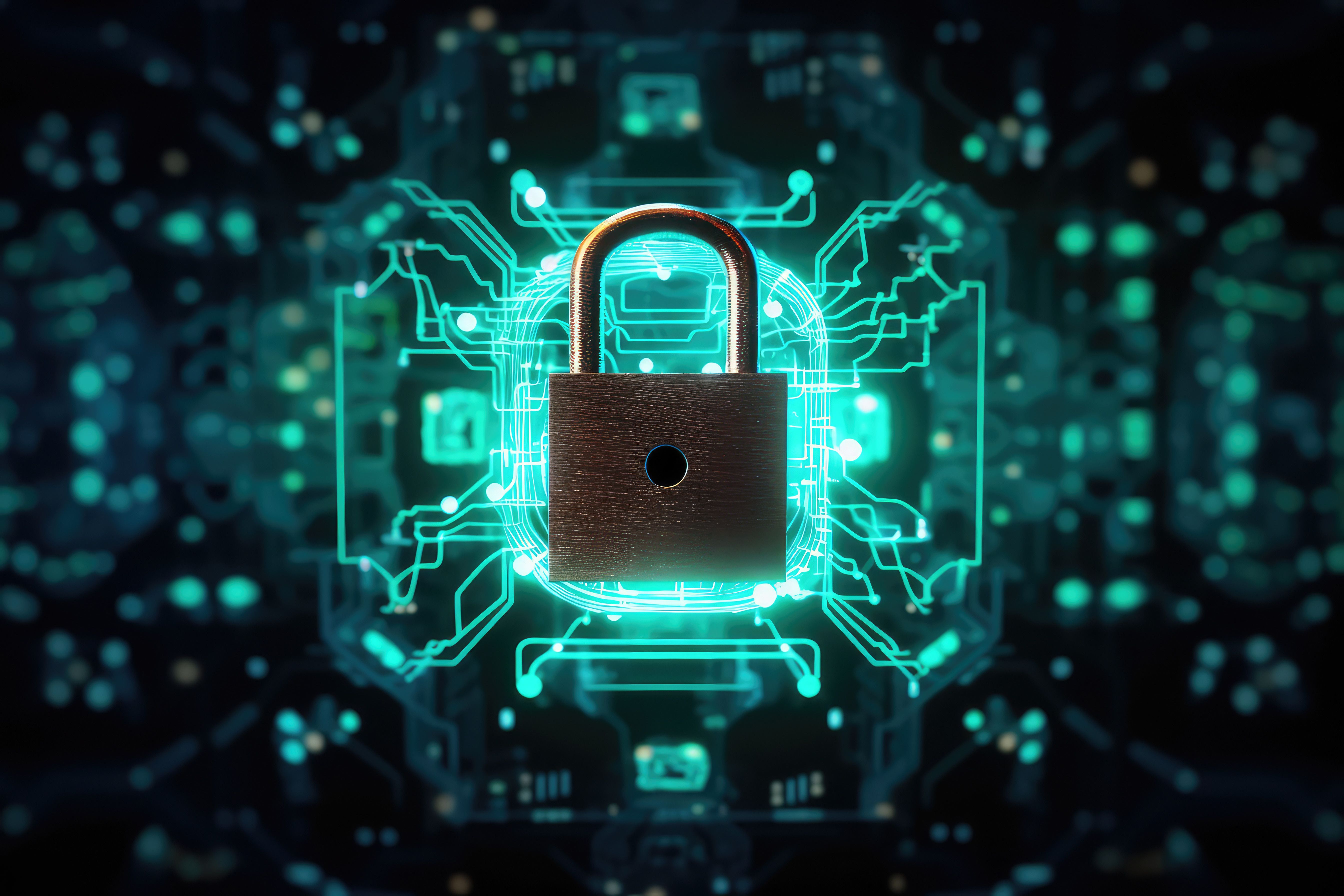 Electronic image of padlock ©SnowElf-stock.adobe.com Generated with AI