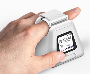 Wellvii’s finger-based blood pressure monitor: ©Wellvii