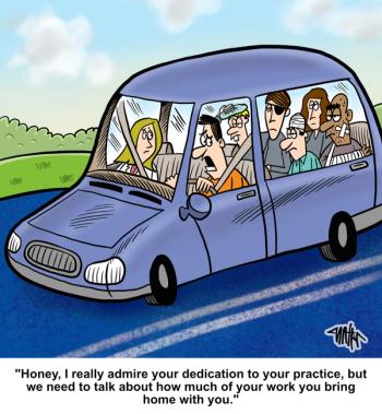 Medical cartoon too much work