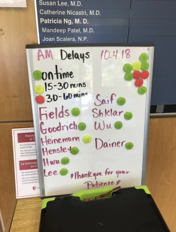 Waiting room concierge may improve customer service for primary care patients