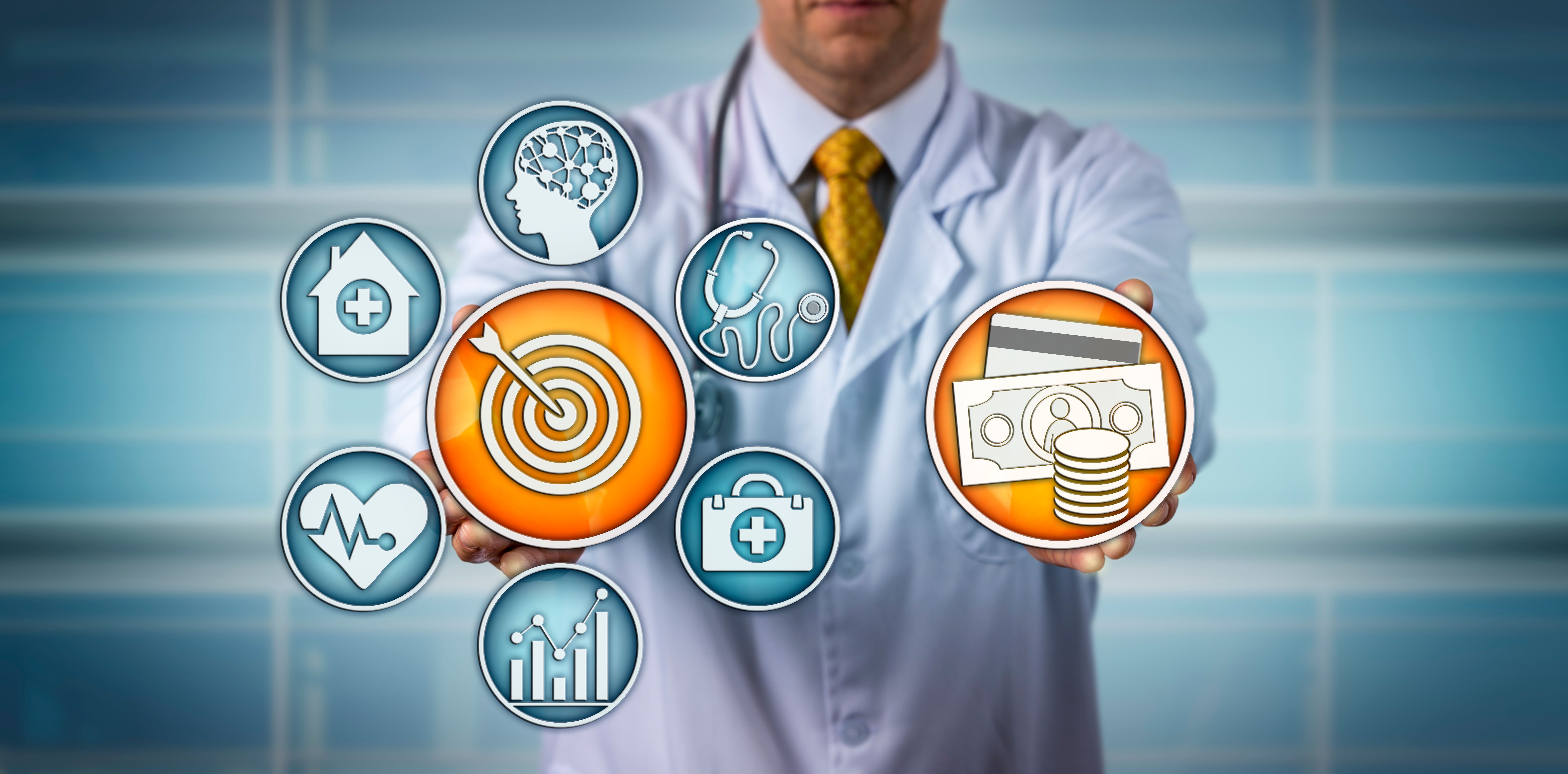 doctor presenting value-based care images ©leowolfert-stock.adobe.com