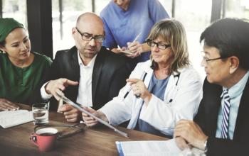 business meeting with doctors