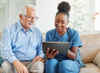 physician help patient directory tablet: © Lumos sp - stock.adobe.com