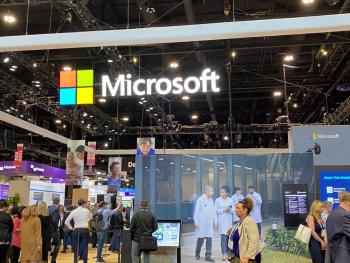HIMSS floor Microsoft booth | Image Credit: © Ron Southwick
